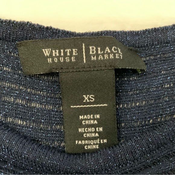 White House Black Market Asymmetric Drape One Shoulder Shimmer Sweater Top
XS - Picture 6 of 11